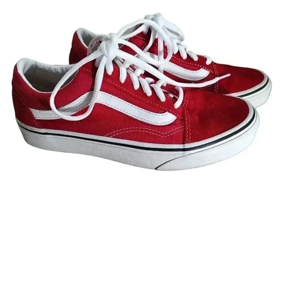 Vans Old Skool Skate Shoe - Racing Red - Picture 1 of 6